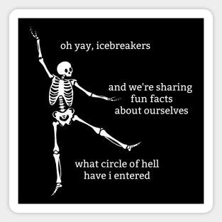 Sassy Skeleton: "Oh Yay, Icebreakers" Magnet